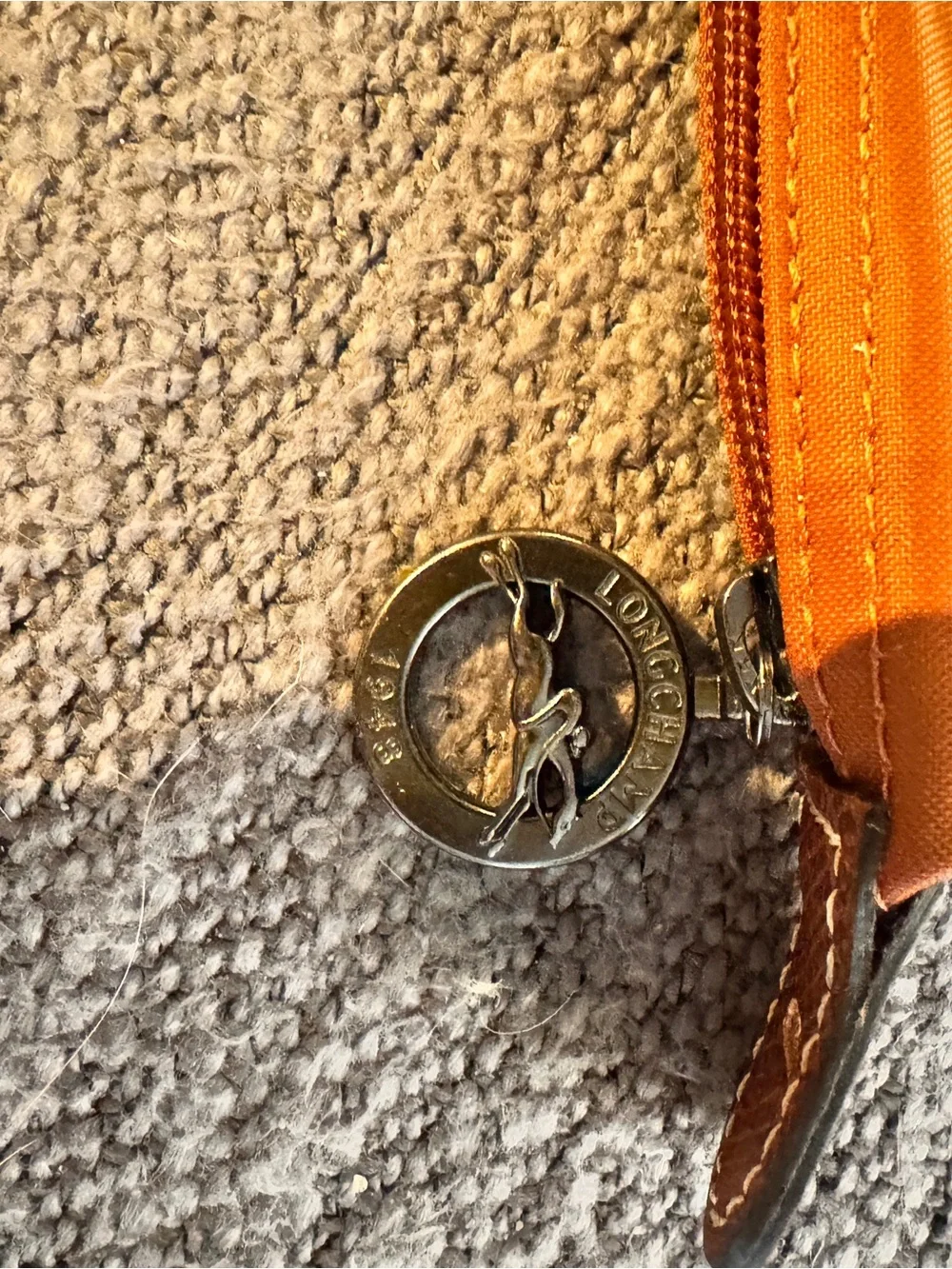 LONGCHAMP Le Pliage Original L Travel Bag Cognac O/S Like new - Picture 13 of 13